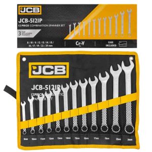 КОМПЛЕКТ ЗВЕЗДОГАЕЧНИ КЛЮЧОВЕ 8 - 24 ММ 12 ЧАСТИ JCB
