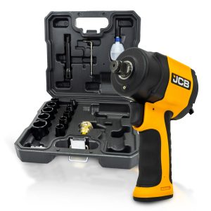 ПНЕВМАТИЧЕН ГАЙКОВЕРТ МИНИ 1200 NМ 1/2" JCB С ВЛОЖКИ И КУФАР
