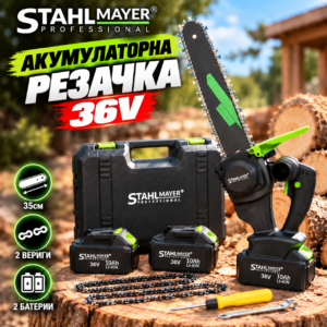АКУМУЛАТОРНА РЕЗАЧКА STAHLMAYER 36V 35СМ, 2 БАТЕРИИ
