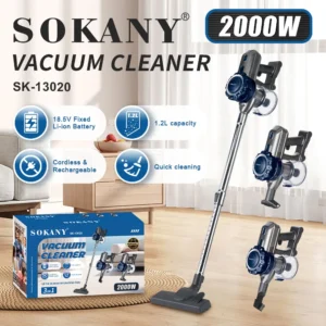 БЕЗЖИЧНА ПРАХОСМУКАЧКА SOKANY 2000W, 2200 MAH