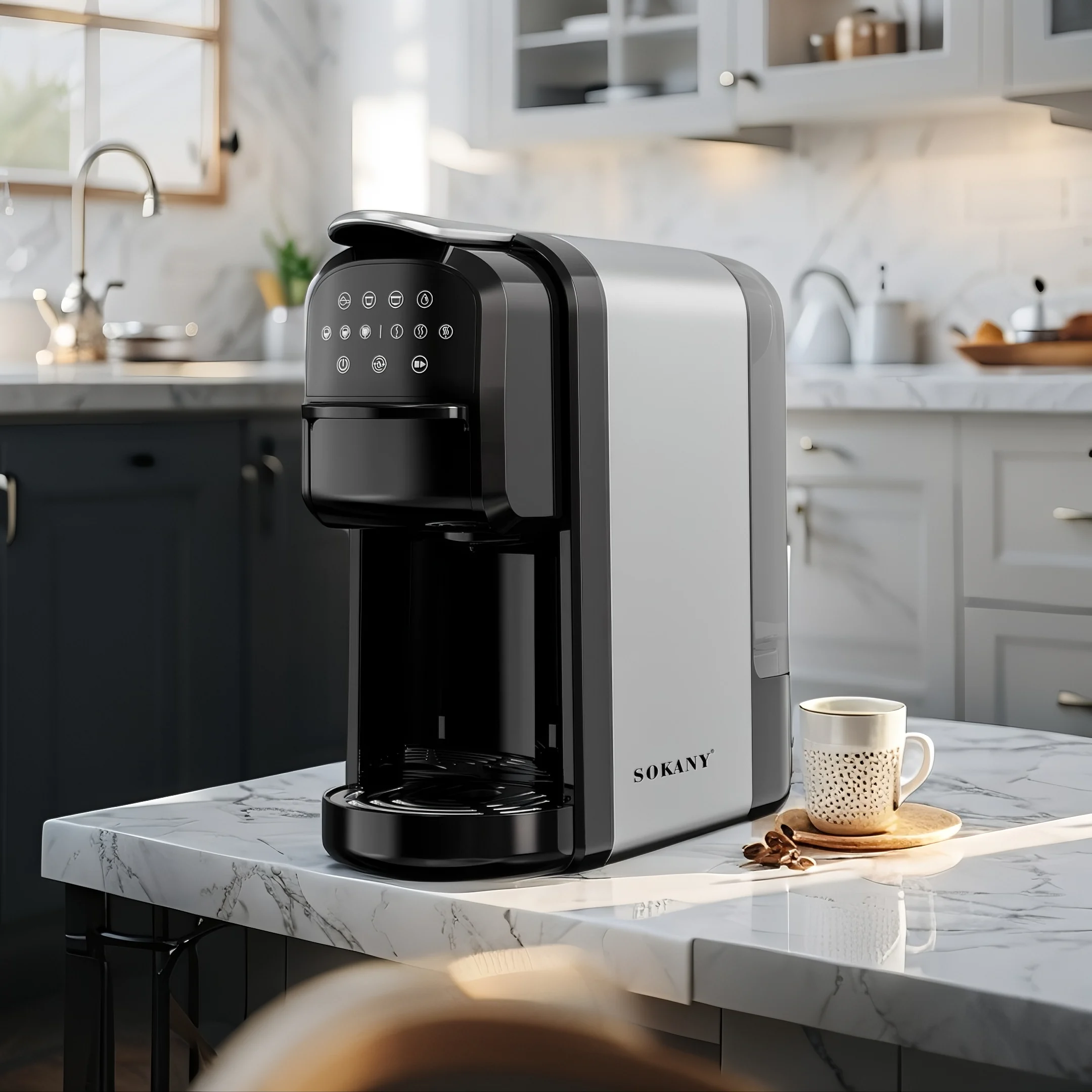 КАФЕМАШИНА SOKANY SK-04031 3-В-1 1400W, 700 МЛ