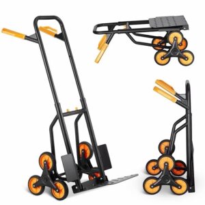КОЛИЧКА ЗА СТЪЛБИ HAWEK HW-9034 200 КГ, 6 КОЛЕЛА