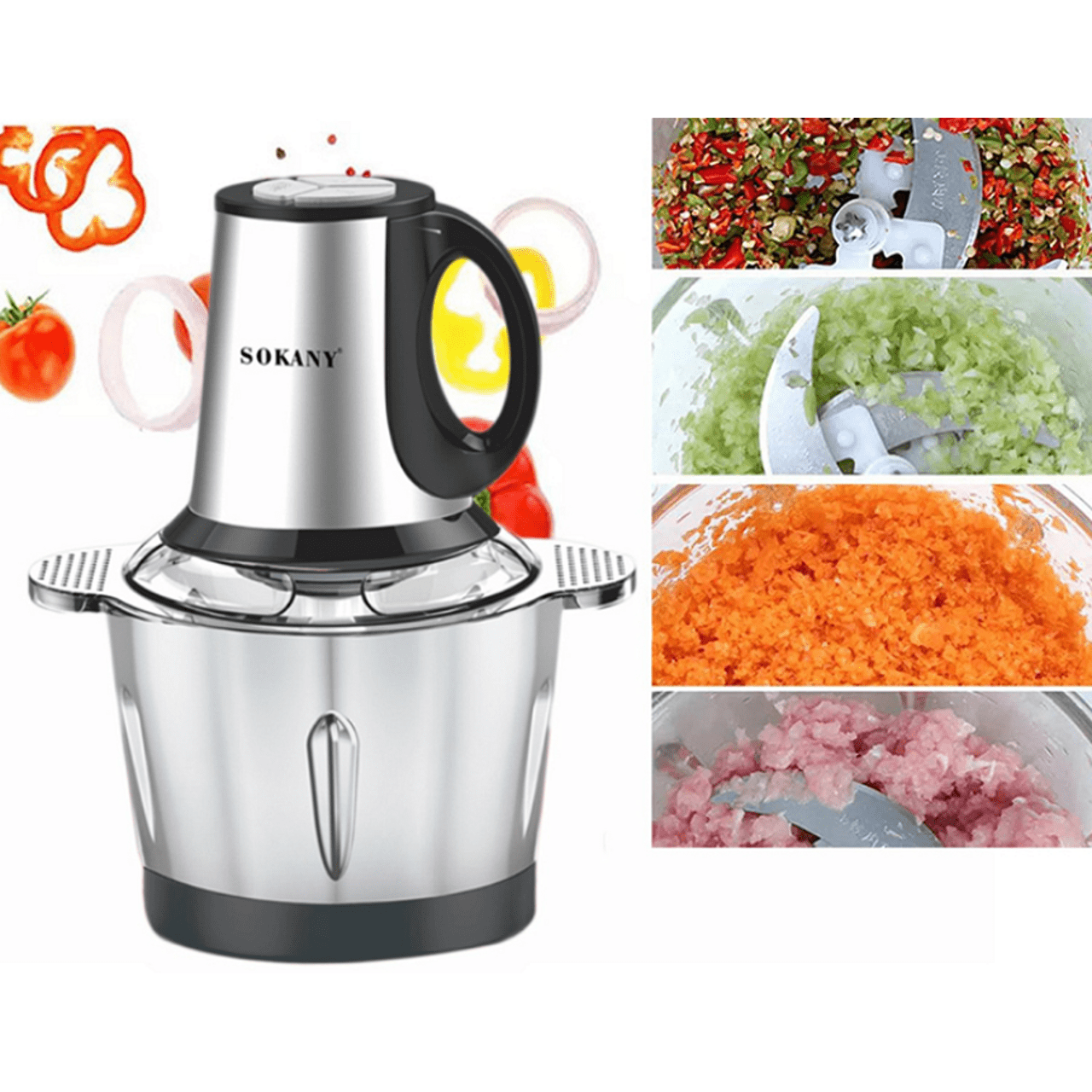 КУХНЕНСКИ ЧОПЪР SOKANY SK-7011 500W, 3L, 4 ОСТРИЕТА