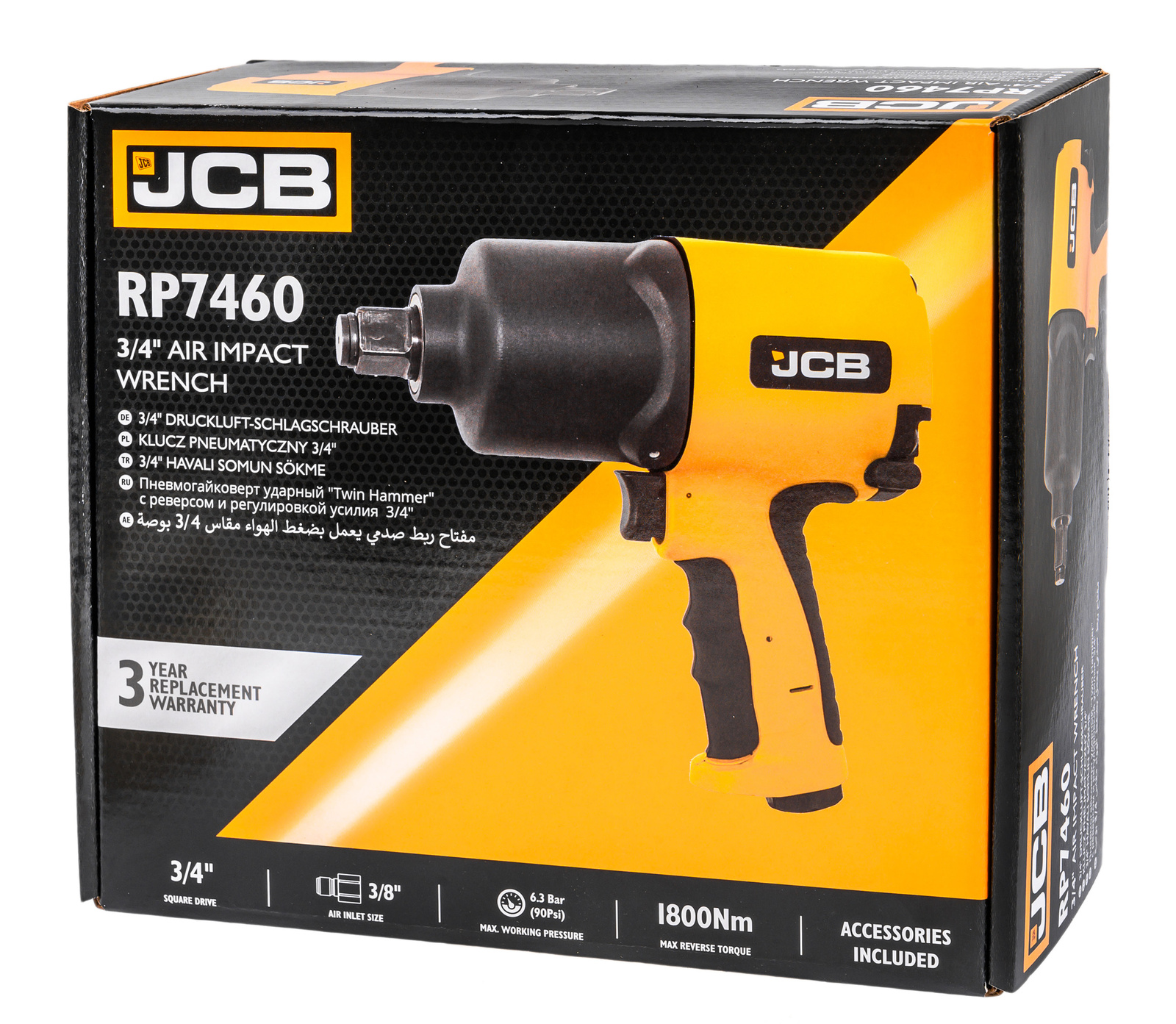 ПНЕВМАТИЧЕН УДАРЕН ГАЙКОВЕРТ 3/4” 1800NМ JCB - Image 2