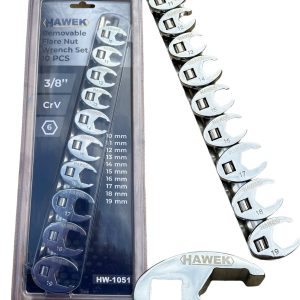 КОМПЛЕКТ КЛЮЧОВЕ ПАЧИ КРАК 10 ЧАСТИ HAWEK