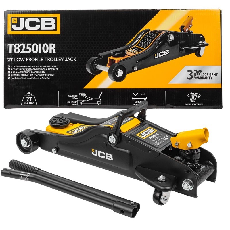 Нископрофилен крик крокодил 2 тона с въртяща дръжка 360° - 89 - 359 мм JCB