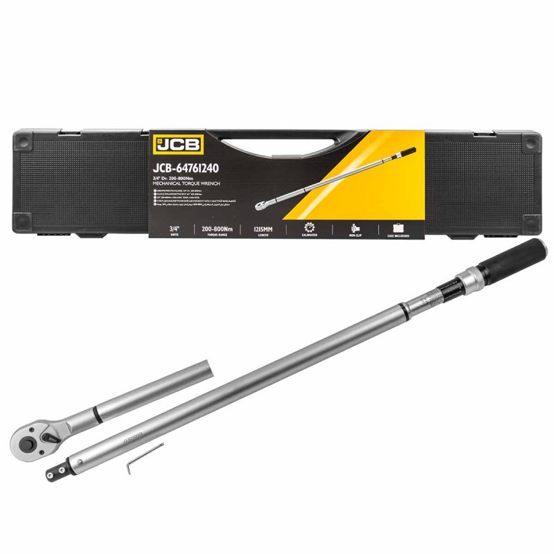 Динамометричен ключ с бърза фиксация 3/4" 200-800 Nm JCB