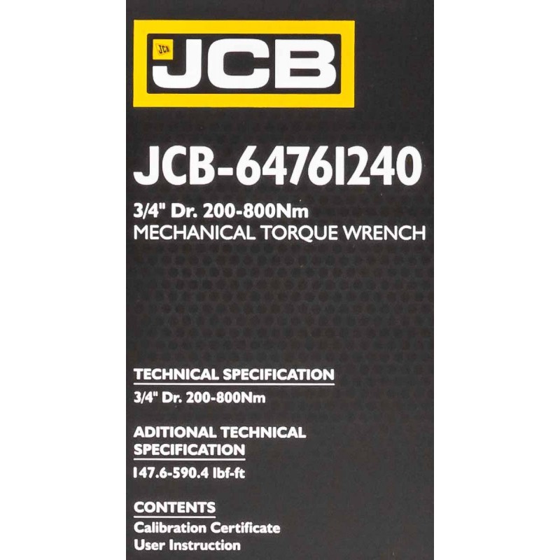 Динамометричен ключ с бърза фиксация 3/4" 200-800 Nm JCB - Image 8