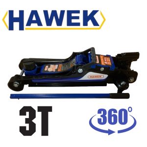 НИСКОПРОФИЛЕН КРИК КРОКОДИЛ 3 ТОНА 85 - 380 ММ С ВЪРТЯЩА ДРЪЖКА НА 360° HAWEK