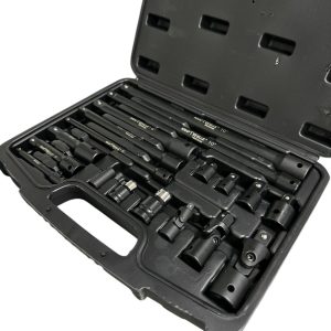 КОМПЛЕКТ УДАРНИ ПРЕХОДНИЦИ ( АДАПТЕРИ ) И УДЪЛЖЕНИЯ 1/4", 3/8" и 1/2" 18 ЧАСТИ KFRAFTWELLE