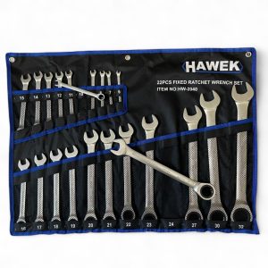 КОМПЛЕКТ ЗВЕЗДОГАЕЧНИ ТРЕСЧОТНИ КЛЮЧОВЕ 6 - 32 ММ 22 ЧАСТИ HAWEK