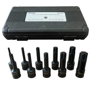 КОМПЛЕКТ УДАРНИ БИТОВЕ 1/2 - ТОРКС 10 ЧАСТИ HAWEK