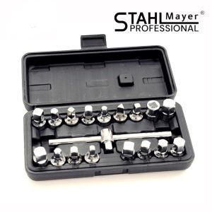 КОМПЛЕКТ КЛЮЧОВЕ ЗА ПРОБКИ НА КАРТЕР 18 ЧАСТИ STAHLMAYER