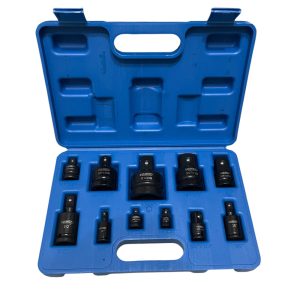 КОМПЛЕКТ УДАРНИ ПРЕХОДНИЦИ ( АДАПТЕРИ ) И КАРЕТА 1/4", 3/8" И 1/2" 11 ЧАСТИ HAWEK