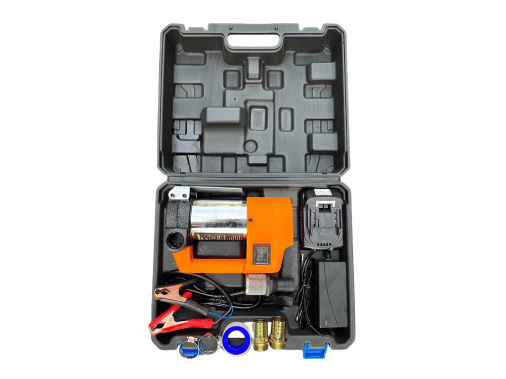 Акумулаторна помпа за моторно масло и гориво в куфар 12/24V 220V - Image 2